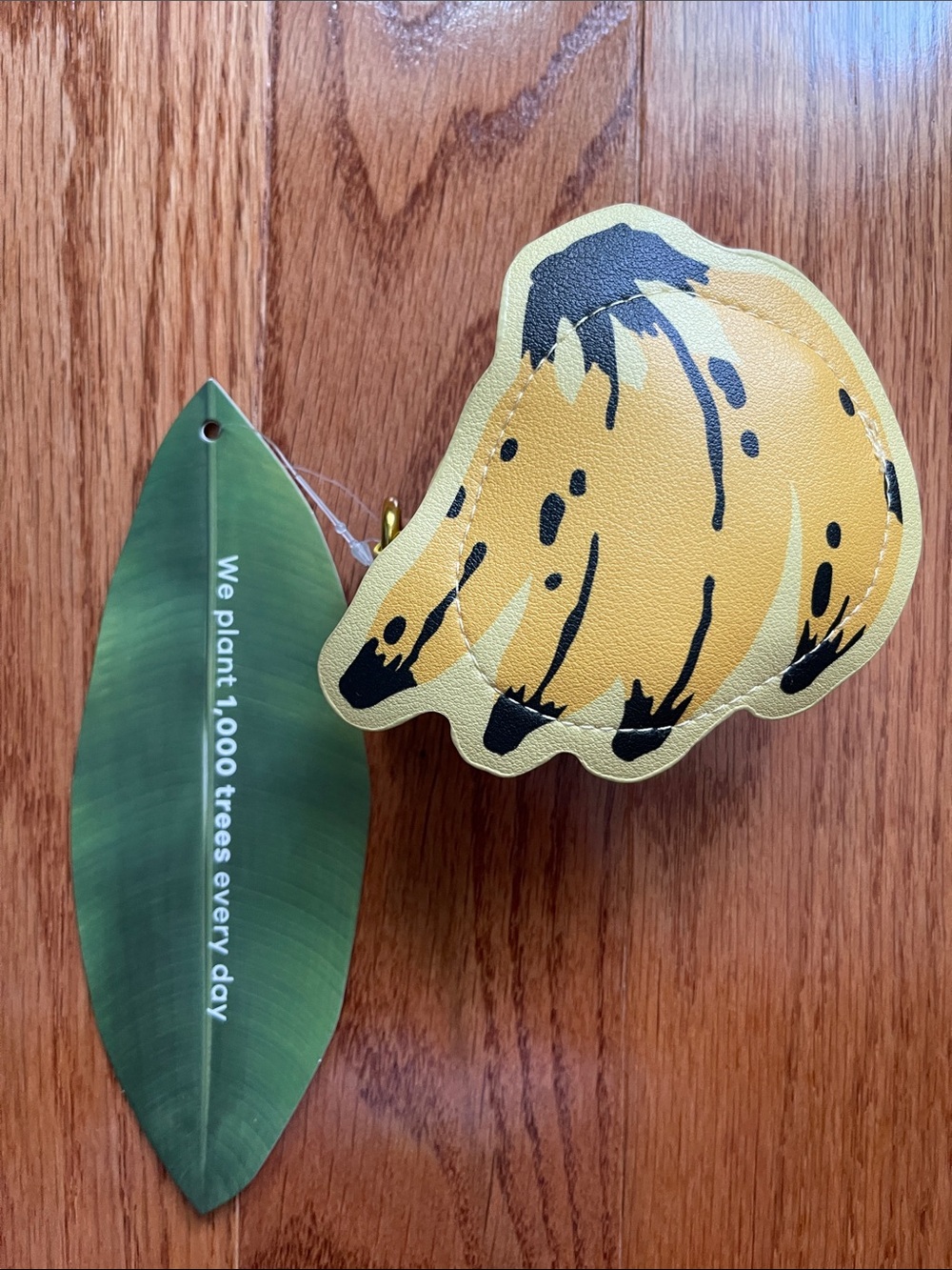 FARM Rio Yellow Banana-Shaped Reusable Tote Bag with Black Accents